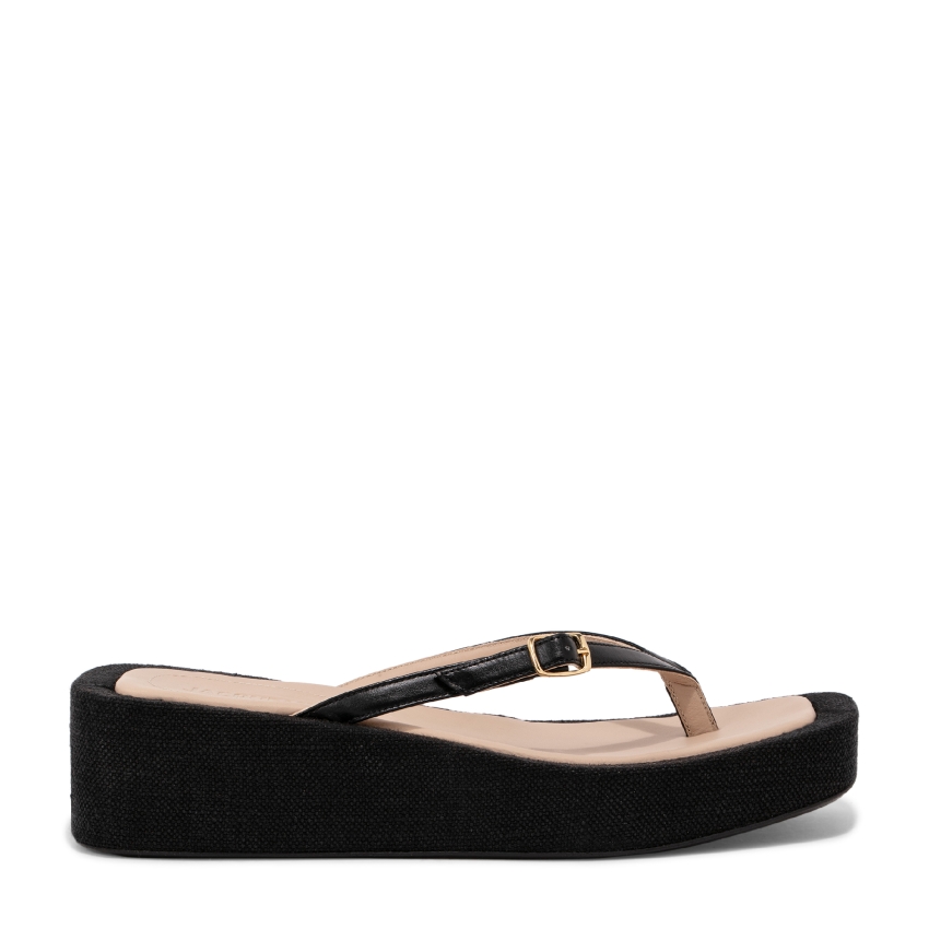 Jacquemus Les Tatanes Lin sandals for Women - Black in Oman | Level Shoes