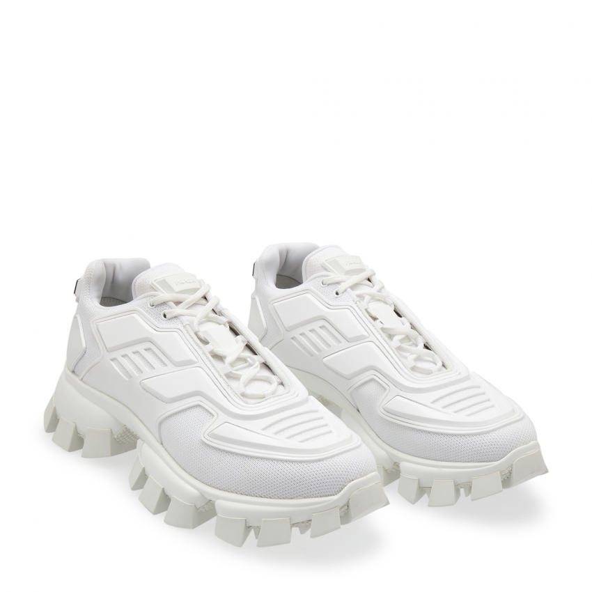 prada block sneakers white