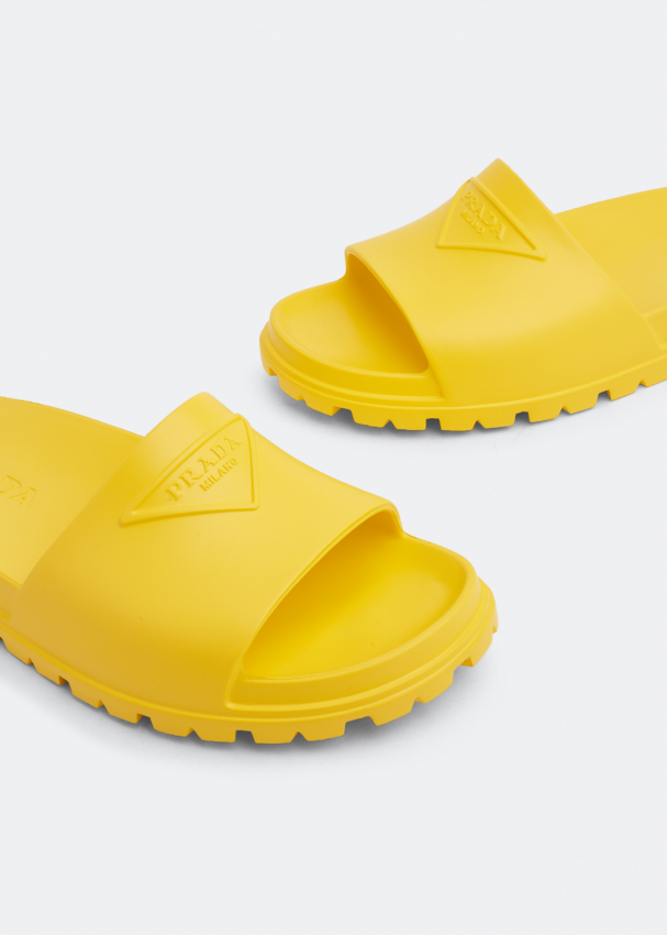 Prada Rubber slides for Men - Yellow in Oman | Level Shoes
