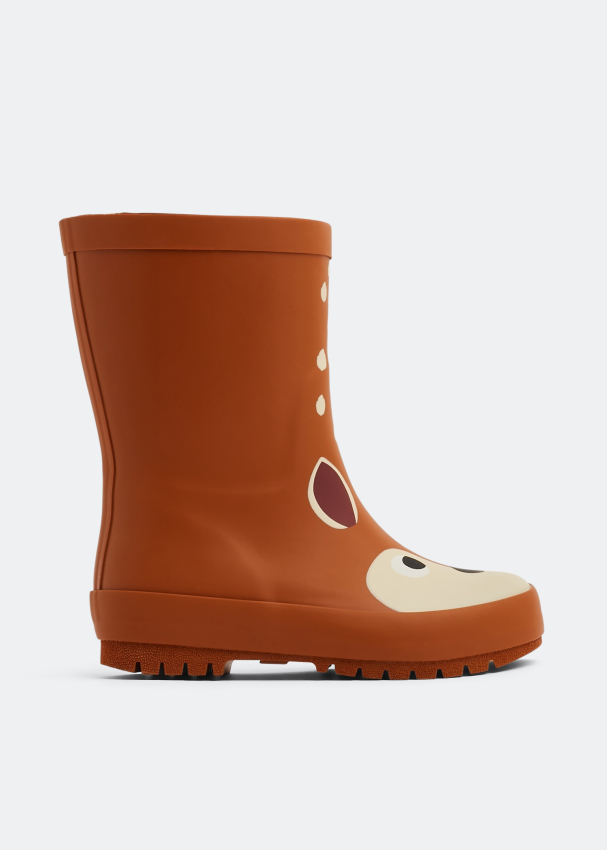 Stella McCartney Deer print rain boots for Girl - Brown in Oman | Level  Shoes
