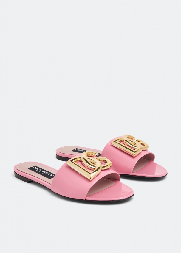 Dolce&Gabbana DG logo sandals for Women - Pink in Oman | Level Shoes