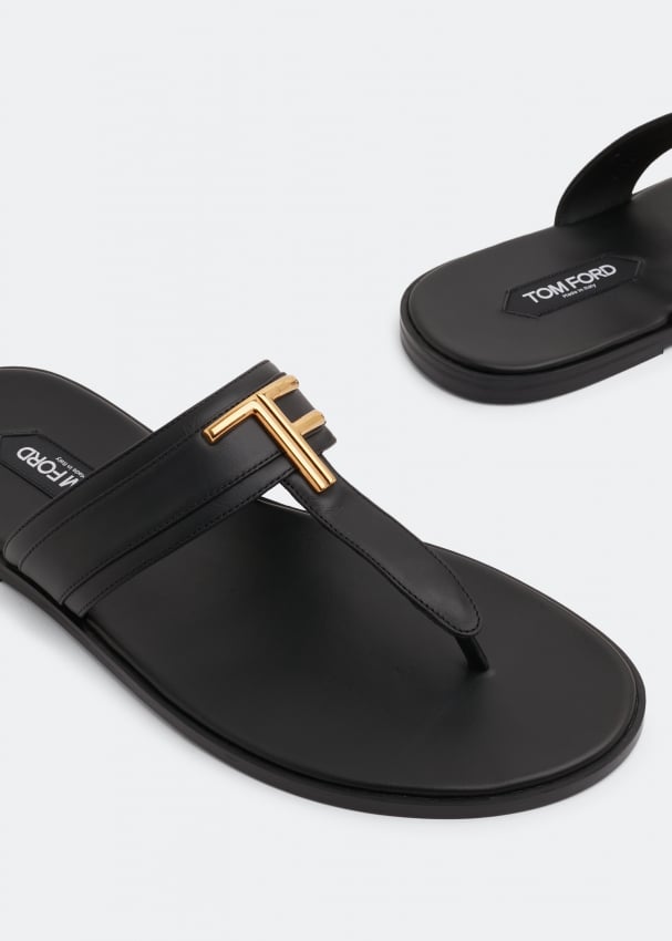 Tom Ford Brighton sandals for Men - Black in Oman | Level Shoes